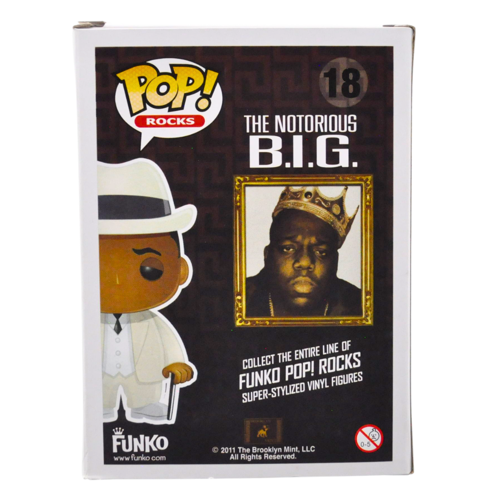 Funko Pop! Notorious B.I.G. Vinyl Figure - Collectible Music Icon for Biggie Smalls Fans - Perfect for Home Decor, Office Display & Pop Culture Collections