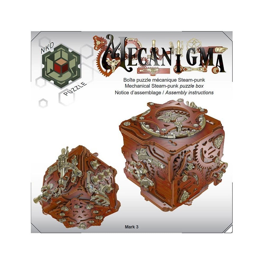 Mechanical 3D Puzzle for Adults - Brain Teaser Puzzle Box - 541 Piece Mecanigma Medium Difficulty - Perfect for Stress Relief & Home Office Decor