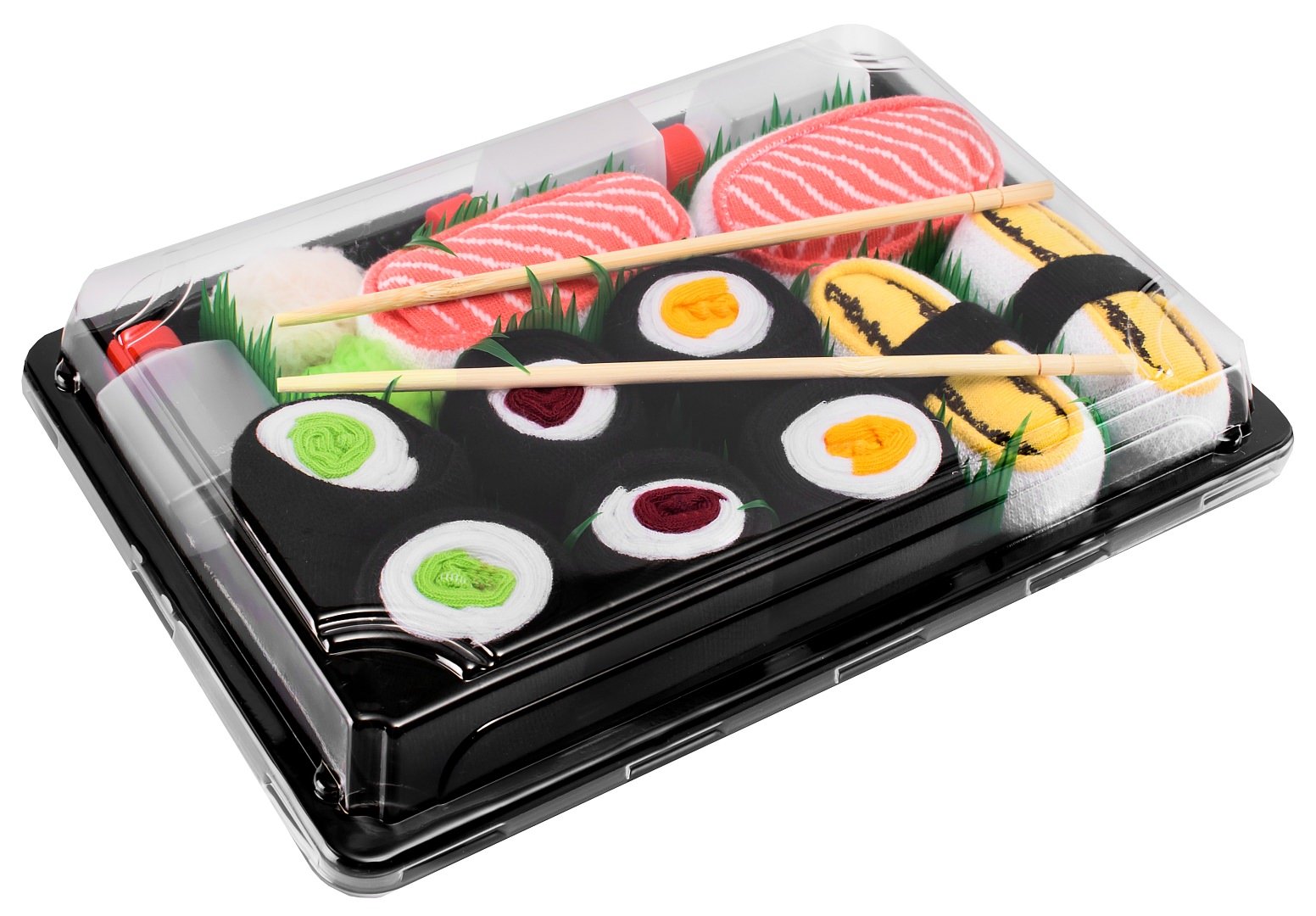 Colorful Sushi-Themed Rainbow Socks for Men & Women - 5 Pairs Fun Novelty Socks with Tamago & Salmon Maki Designs - Perfect for Cosplay, Gift Giving, and Anime Enthusiasts