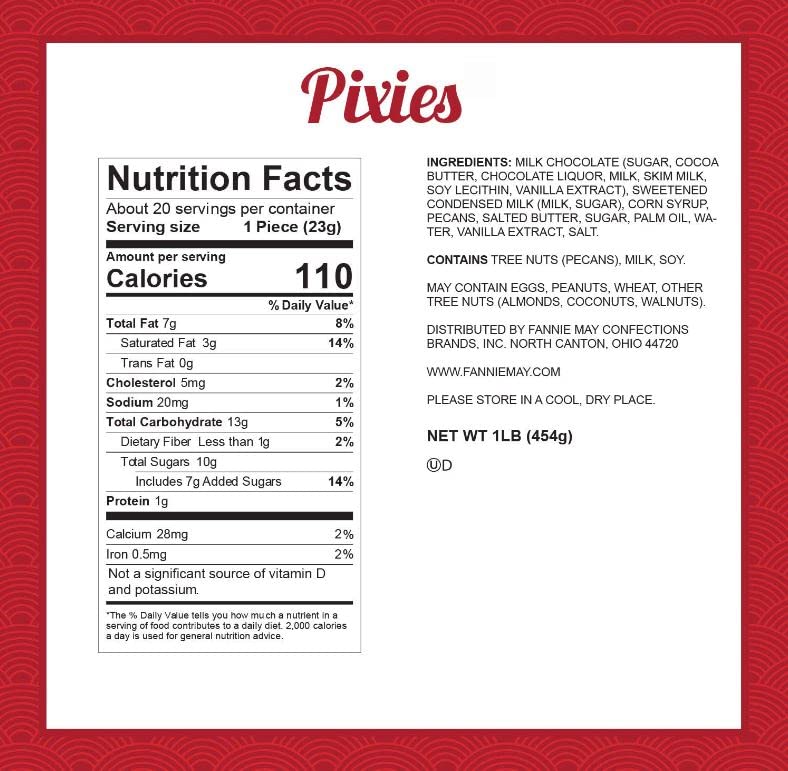 Premium Milk Chocolate Pixies with Caramel & Pecan - 1 LB Box by Munchie Box | Gourmet Candy for Gifts, Parties & Desserts