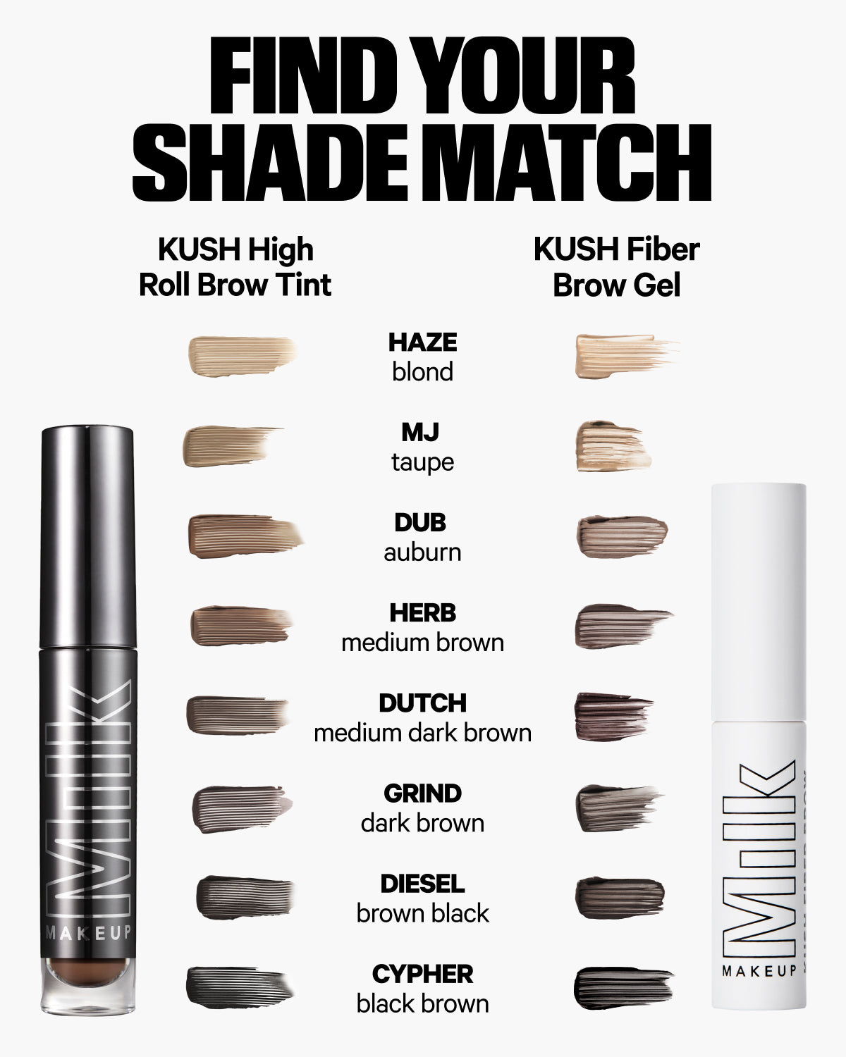 KUSH High Roll Defining + Volumizing Brow Tint - Vegan Eyebrow Gel for Fuller Brows, Long-Lasting Definition | Perfect for Daily Makeup & Special Occasions