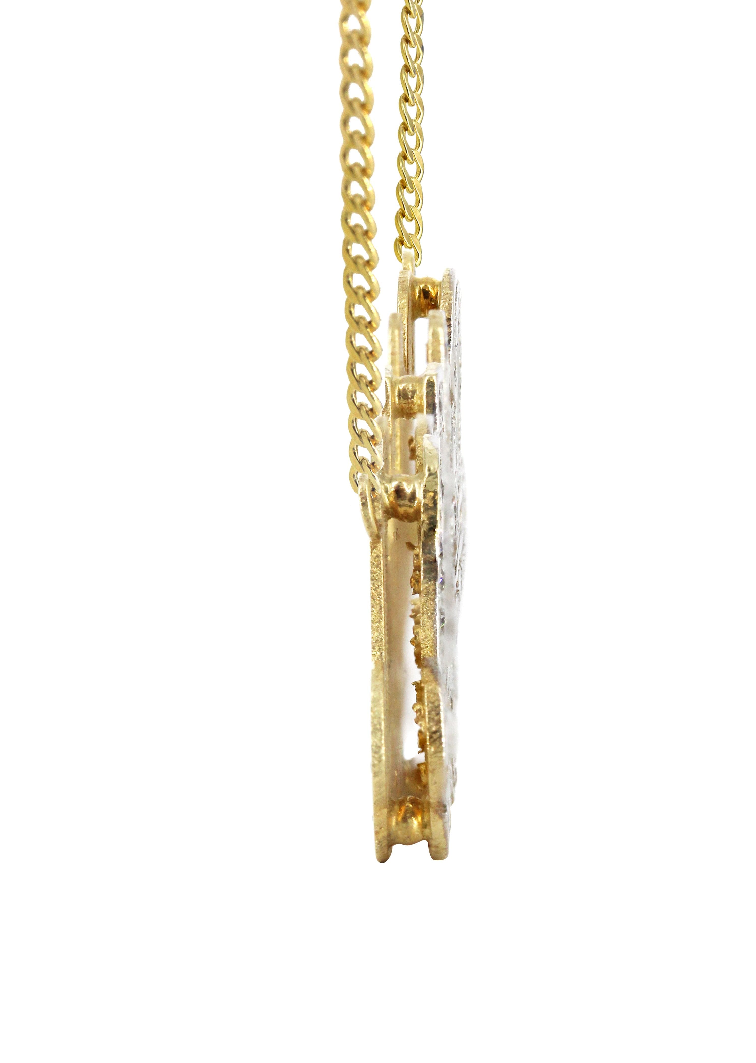 14K Gold Two Tone Diamond Name Plate Necklace - Personalized Custom Name Jewelry for Women | Perfect for Gifts, Anniversaries & Special Occasions