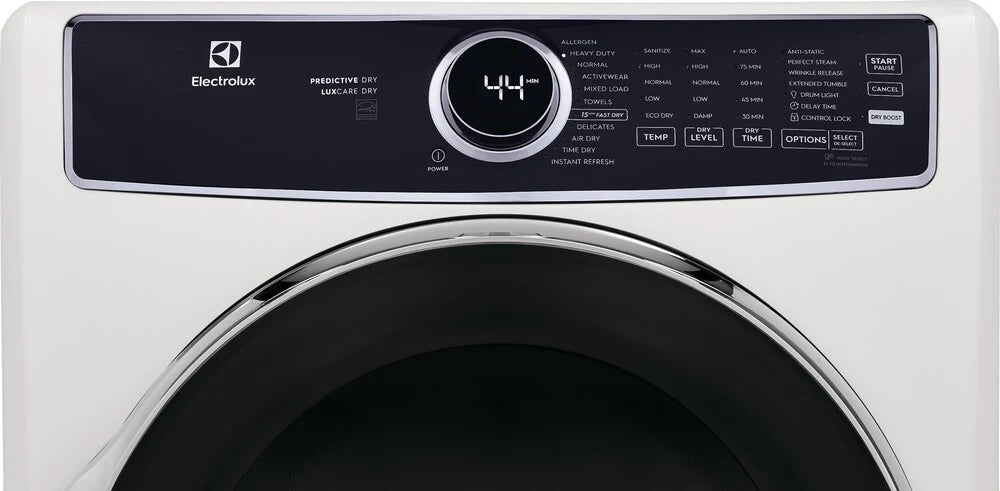 Electrolux 600 Series Gas Dryer - 7.4 cu. ft. Capacity, White (ELFG7637AW) | Fast Drying & Energy Efficient for Large Laundry Loads | Perfect for Homes & Apartments