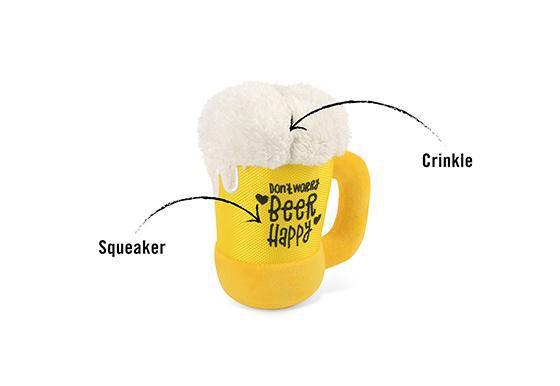 Clive & Bacon Plush Dog Toy - Realistic Barking Sound & Beer Bottle Design - Perfect for Playtime, Training & Gifts for Dog Lovers