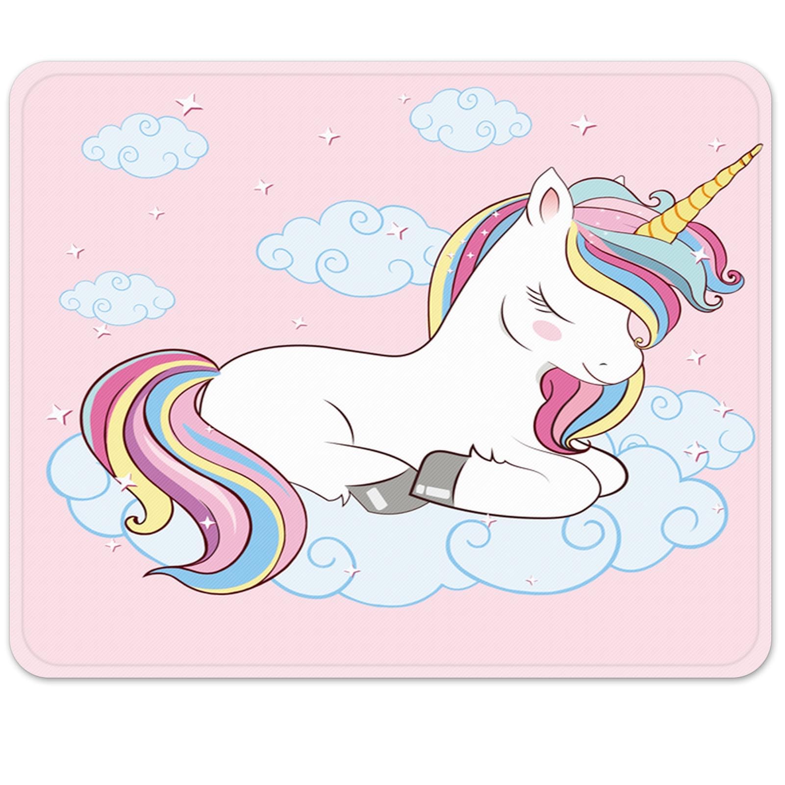 Colorful Unicorn Gaming Mouse Pad for Kids - Non-Slip Rubber Base, Portable Square Mouse Mat for Office, School & Home Decor - Perfect for Gaming, Working, Studying & Computer Use