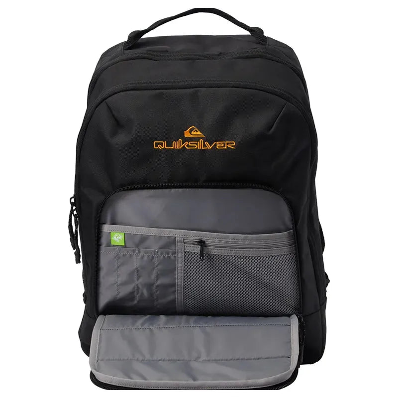 Quiksilver Burst 2.0 Backpack - Stylish Black Printed Laptop Bag for School, Travel & Work | Durable Water-Resistant Daypack for Men & Women