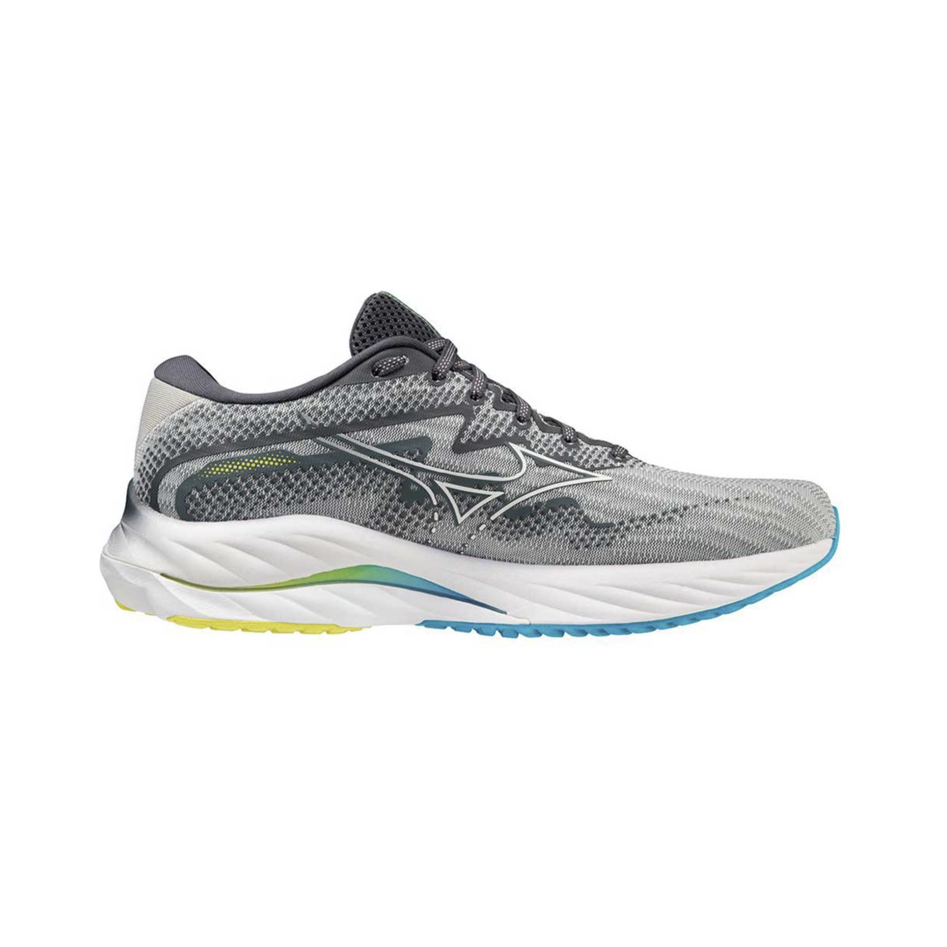 ASICS Men's Wave Rider 27 Running Shoes - Pearl Blue/White (D Width) | Lightweight Cushioned Sneakers for Road Running, Jogging & Gym Workouts