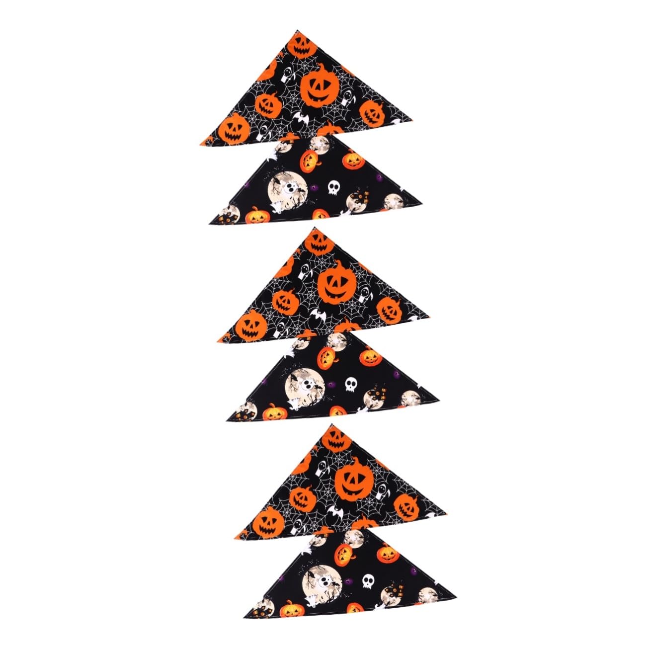 6 Pcs Halloween Pet Bandanas - Custom Triangle Scarf for Dogs, Witch Bibs with Pearlescent Lip Gloss Design | Perfect for Halloween Costumes, Pet Parties & Photo Shoots