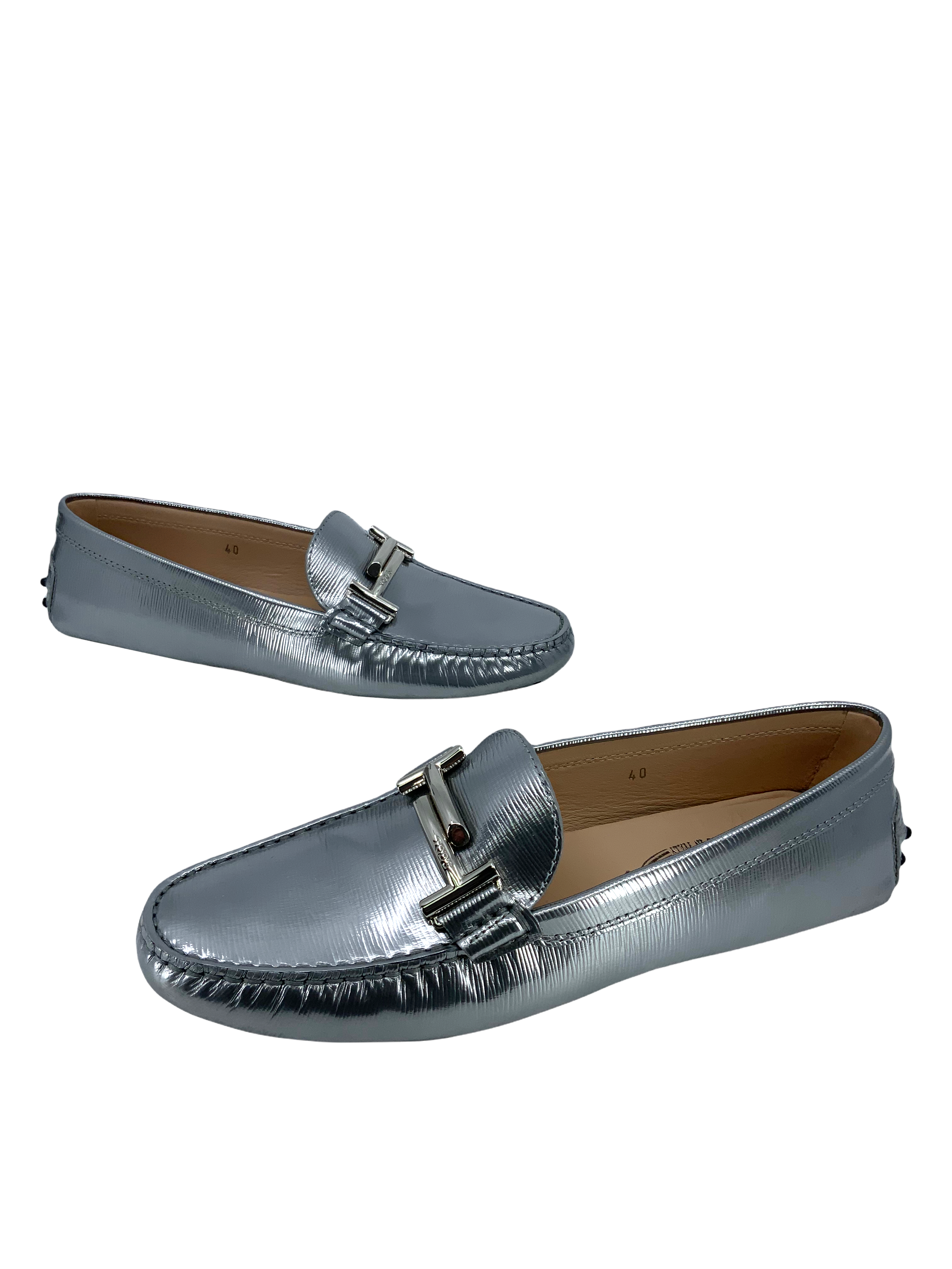 TOD'S Gommino Double T Leather Driving Shoes for Men - Size 10 US | Comfortable Luxury Loafers for Business Casual & Weekend Wear