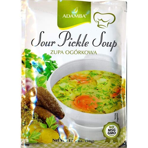 Adamba Sour Pickle Soup Mix - Authentic Polish Zupa Ogorkowa - 50g Per Bag (3-Pack) - Quick & Easy Homemade Soup for Cold Days & Family Dinners