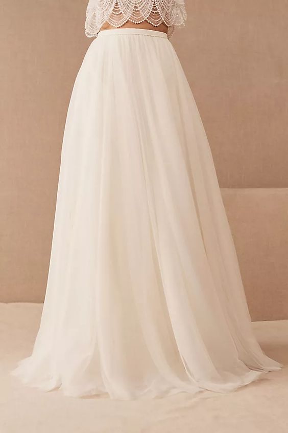 Jenny Yoo Hannah Skirt | Women's A-Line Flowy Midi Skirt | Perfect for Weddings, Parties & Special Occasions