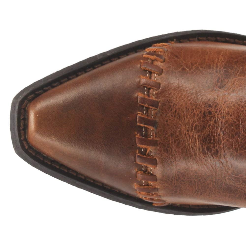 Dan Post Laredo Women's Snip Toe Cowboy Boots 52332 - Cognac Whiskey Run Leather Western Boots for Riding, Country Fashion & Casual Wear