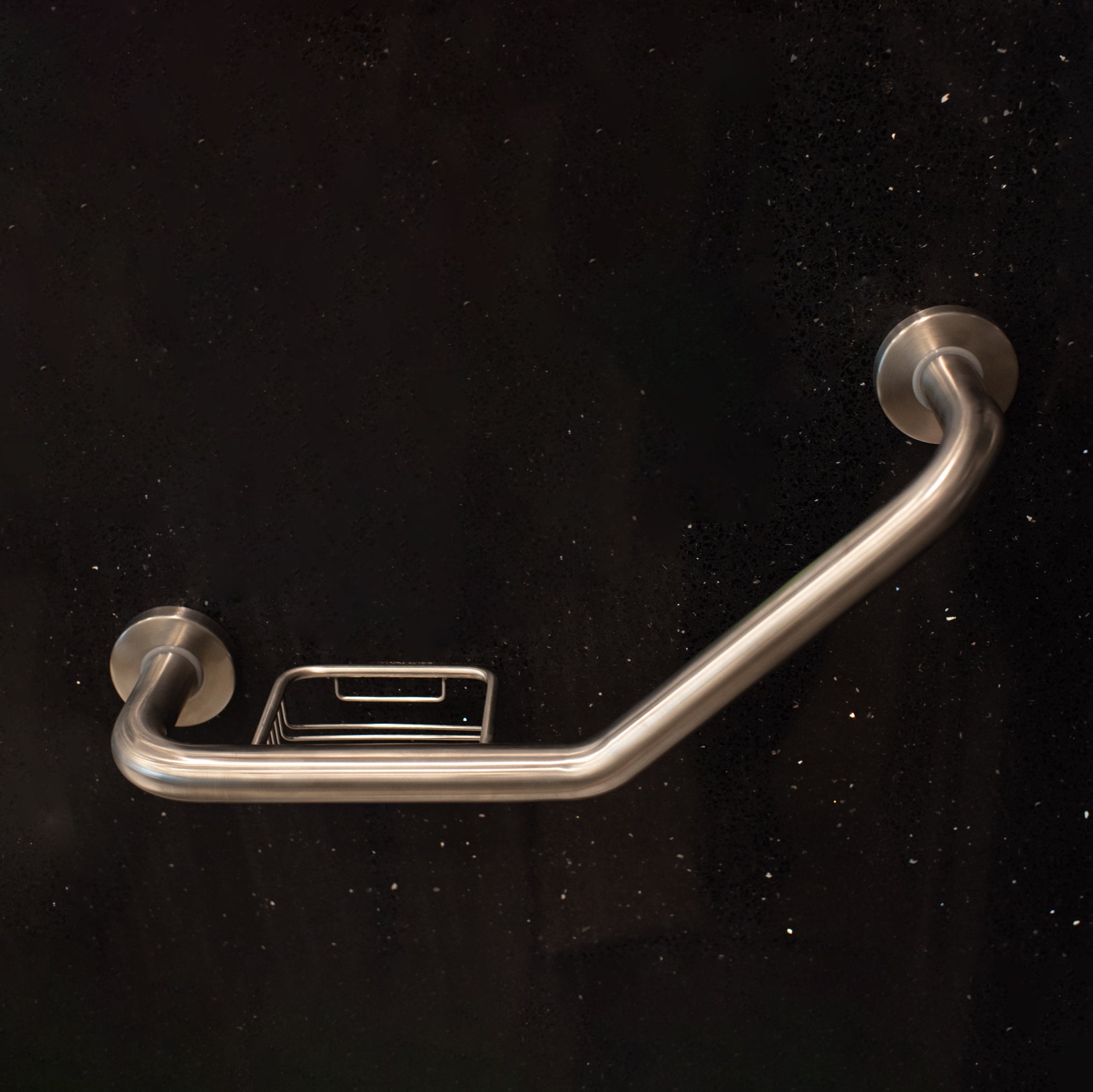 Non-Slip Grab Bar with Soap Tray - Safety Bathroom Handle for Elderly & Disabled - Shower & Bathtub Assist Rail for Seniors - Perfect for Bathroom, Shower, and Toilet Safety Support