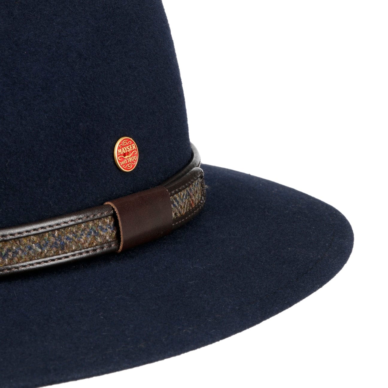 Mayser Gedeon Traveller Fur Felt Hat for Men - Classic Wool Fedora for Outdoor Travel, Hiking & Fashion | Water-Resistant & Durable