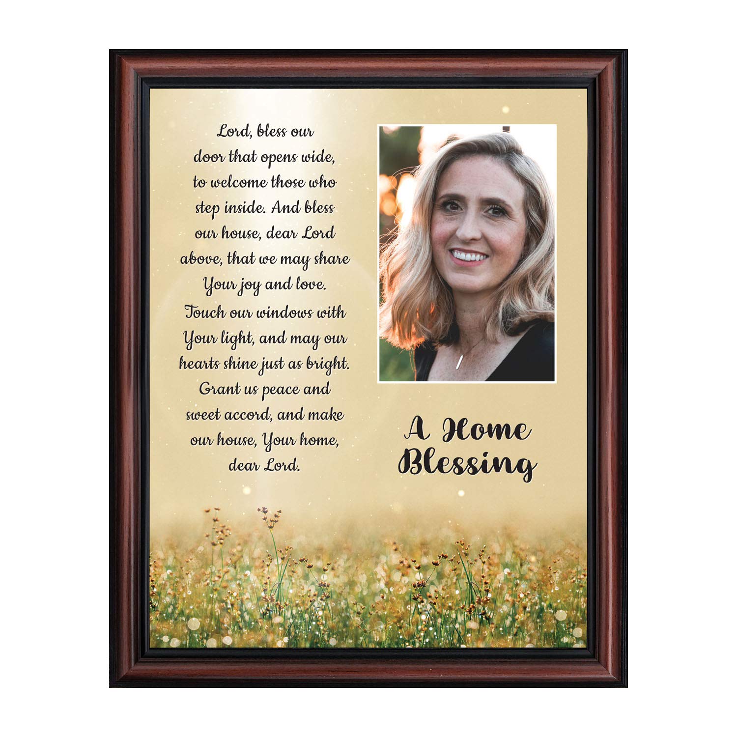 God Bless This Home Sign - Inspirational Home Blessing Wall Decor for Living Room, Bedroom & Entryway - Perfect Housewarming Gift (5042W)