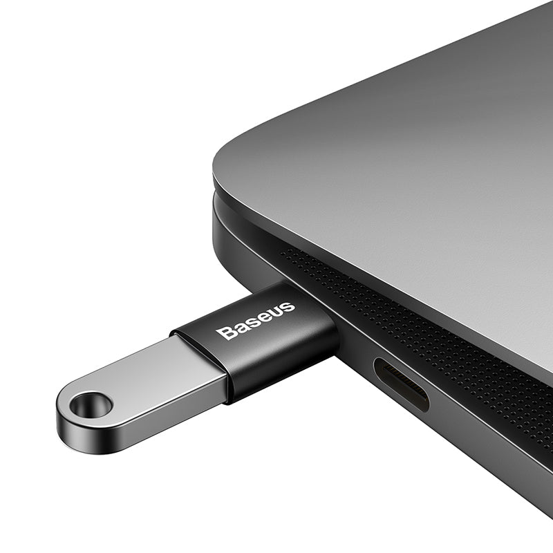 Baseus Mini OTG Adapter 10Gbps USB-C to USB 3.1 Converter - Black | Fast Data Transfer for MacBook, Smartphones & External Storage Devices