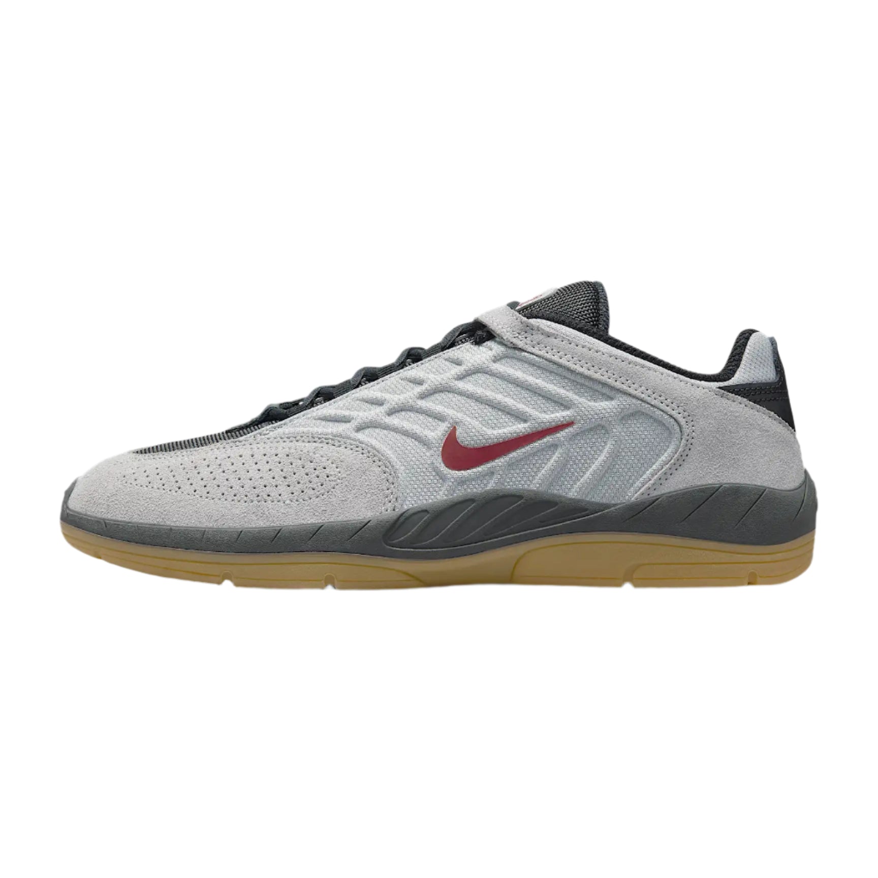 Nike SB Vertebrae Skateboarding Shoes - Light Smoke Grey/Dark Smoke Grey/Black/Dark Team Red | Durable & Comfortable for Street Skating & Casual Wear