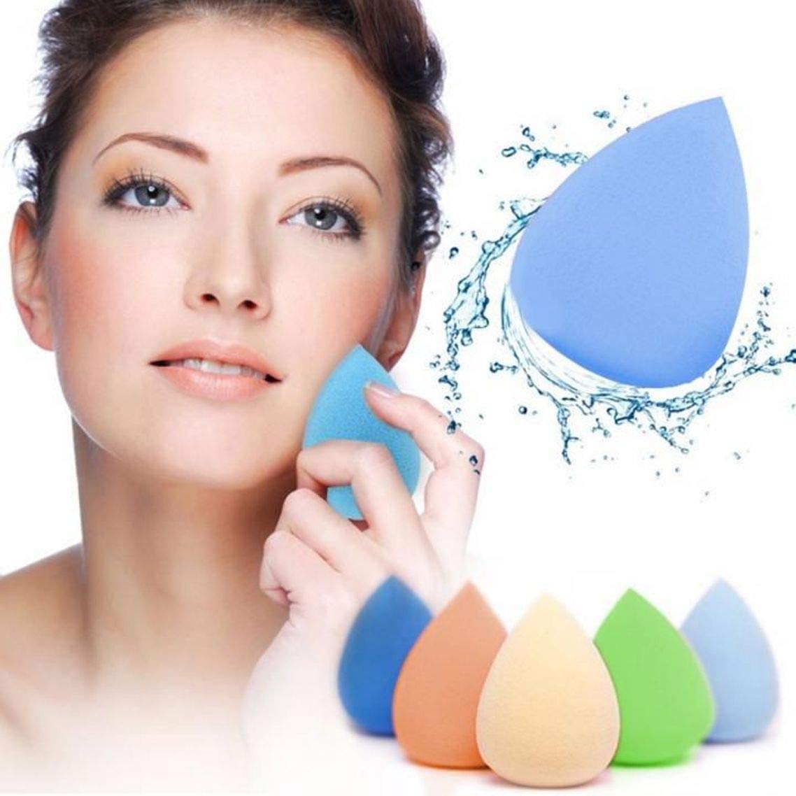 LSARI Beauty Blender Makeup Sponge - Soft & Blemish-Free Cosmetic Sponge for Flawless Foundation Application (Pack of 1, Multi-Color) - Perfect for Liquid, Cream & Powder Makeup | Professional Makeup Artist Tool for Seamless Blending