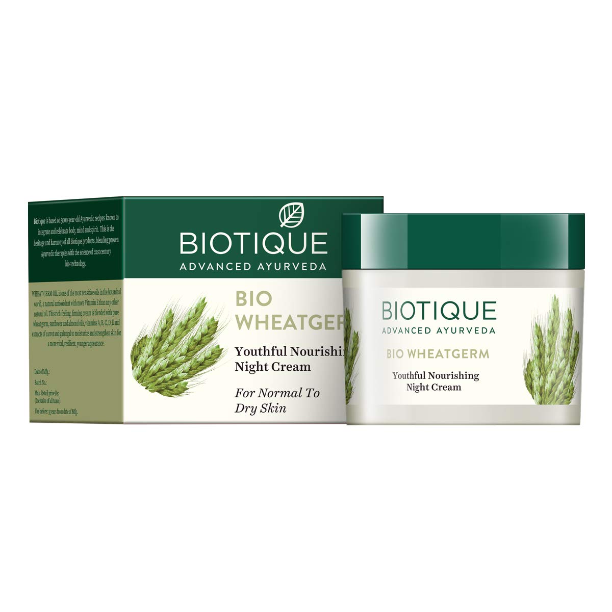 Biotique Therapeutic Oil 200ml & Night Cream 50g - Ayurvedic Skincare Set for Dry Skin, Hair Care & Overnight Repair - Perfect for Nighttime Routine & Spa Treatment