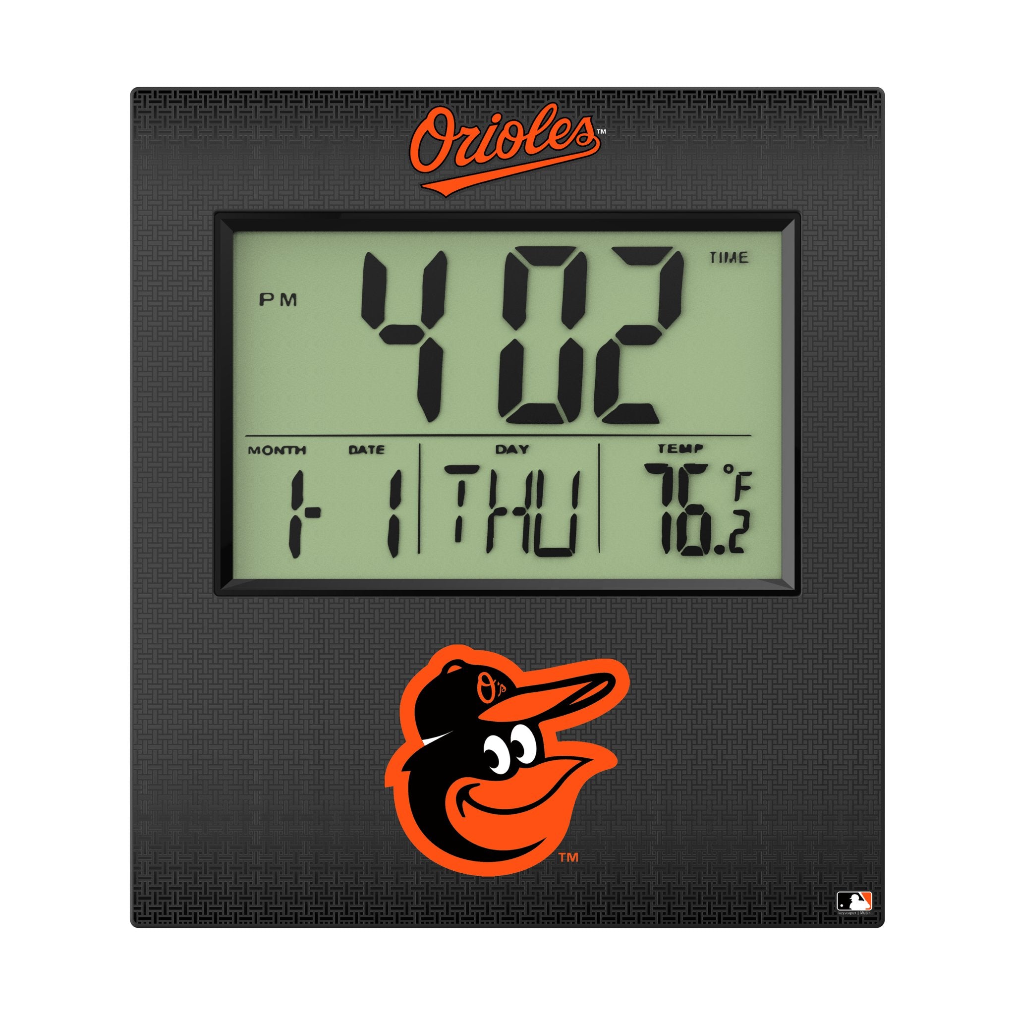 Baltimore Orioles Baseball Team Themed Linen Wall Clock - Perfect for Home, Office, and Sports Fan Decor