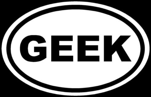Geek Sticker - Funny Nerd Prank Vinyl Decal for Windows, Cars, Laptops & More - Die-Cut Decal for MacBook, Toolboxes & Smooth Surfaces - Perfect for Office Pranks, Car Decor & Tech Accessories