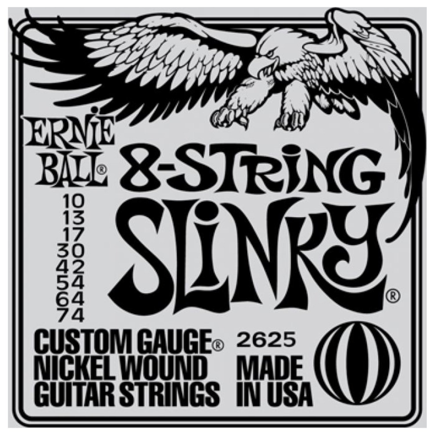 Ernie Ball 2625 8-String Slinky Nickel-Wound Electric Guitar Strings - 3 Pack | Perfect for Extended Range Guitars & Heavy Metal/Rock Playing