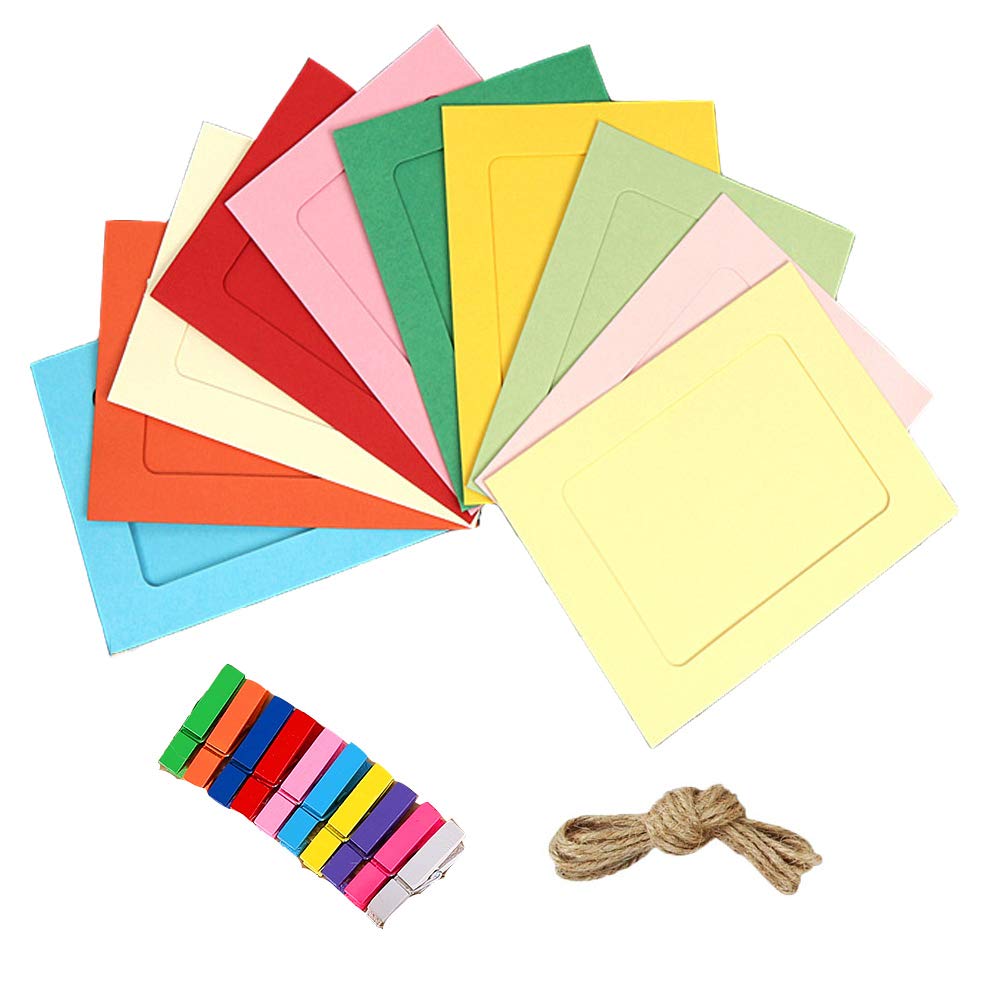 5x7 DIY Photo Frames with Flax String - 3 Colors for Wall Decor