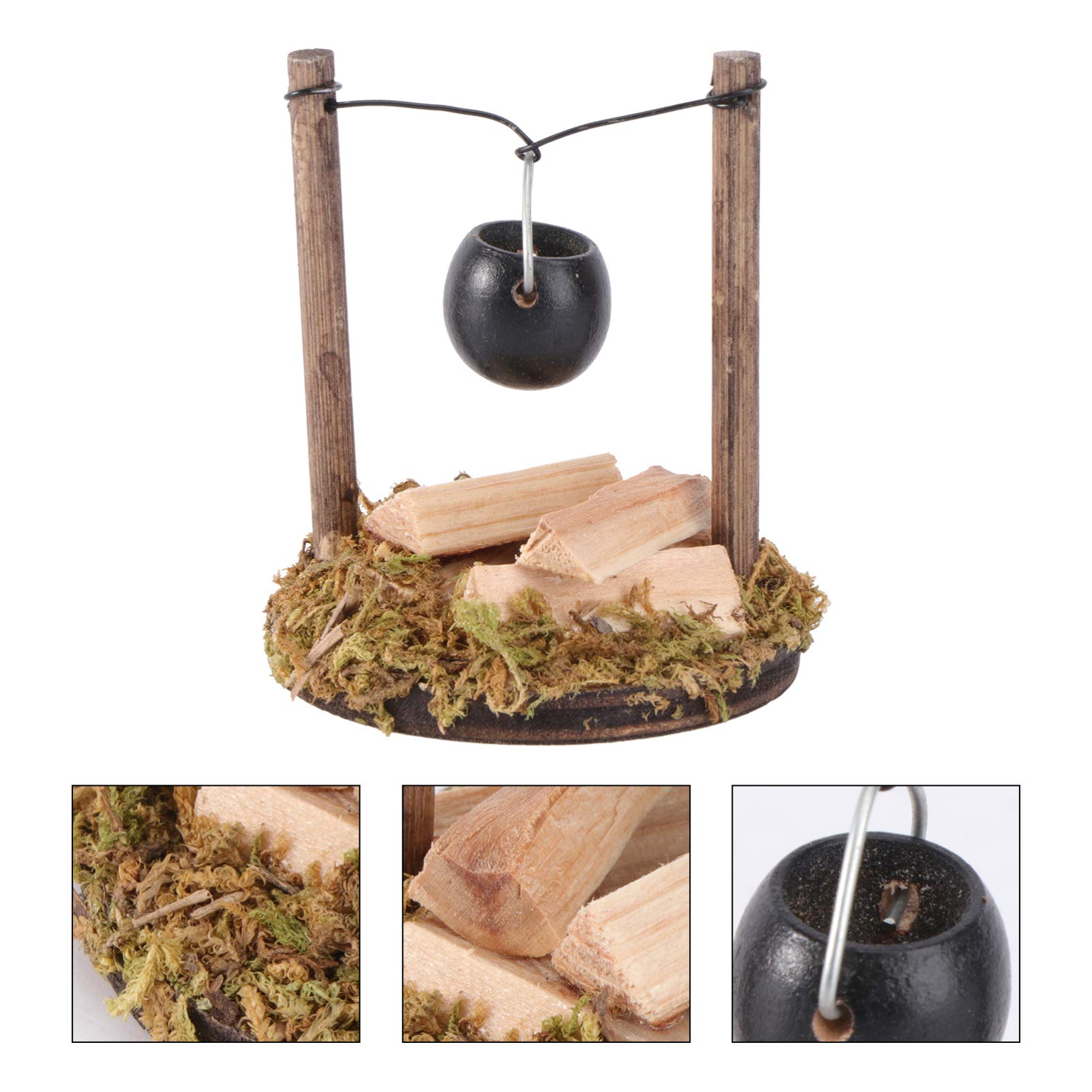 Mini Hanging Stove Decor - 1pc Dollhouse Hanging Furniture, Tiny Hanging Stove for Miniature Gardens, Fairy Gardens & Home Decor - Perfect for DIY Landscape, Flower Pot Accents & Outdoor Grass Accessories