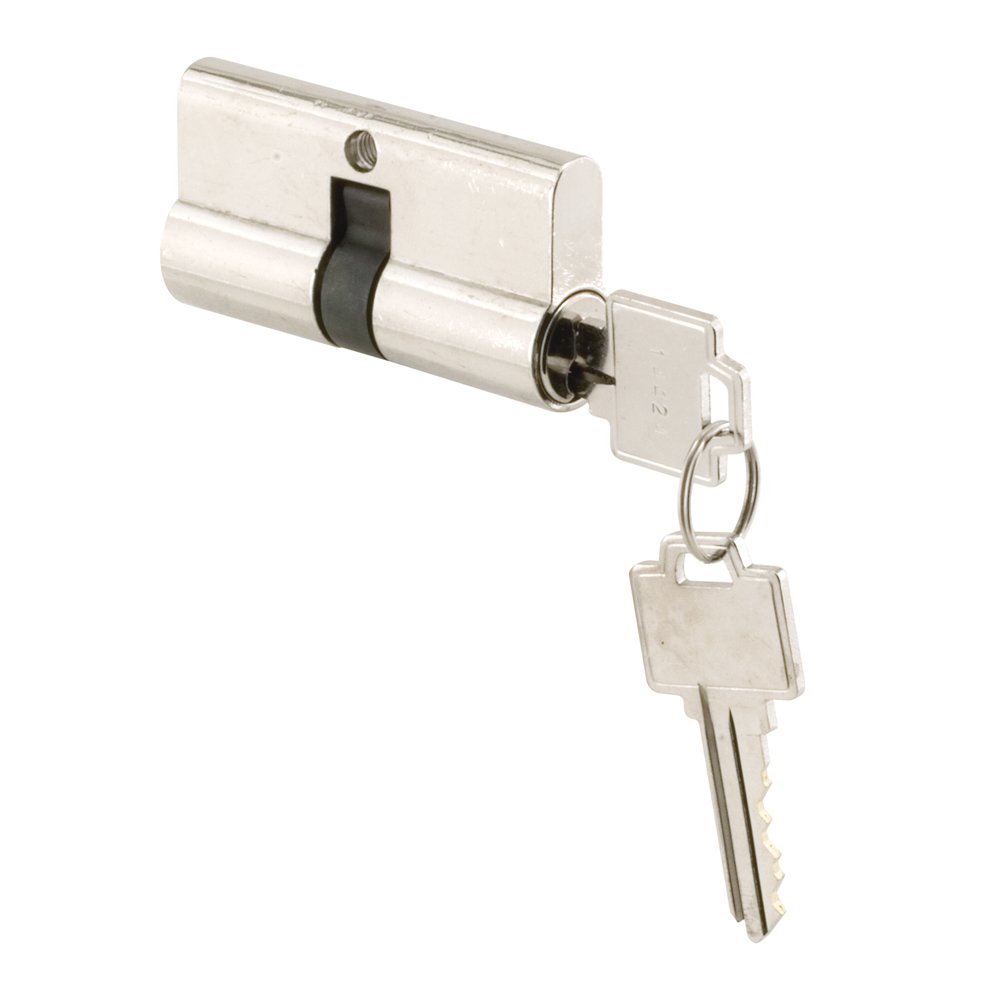 Prime-Line K 5061 Chrome Kwikset Storm & Security Door Mortise Double Lock Cylinder - Single Pack | High Security Deadbolt Replacement for Exterior Doors | Perfect for Homes, Offices & Storm Shelters