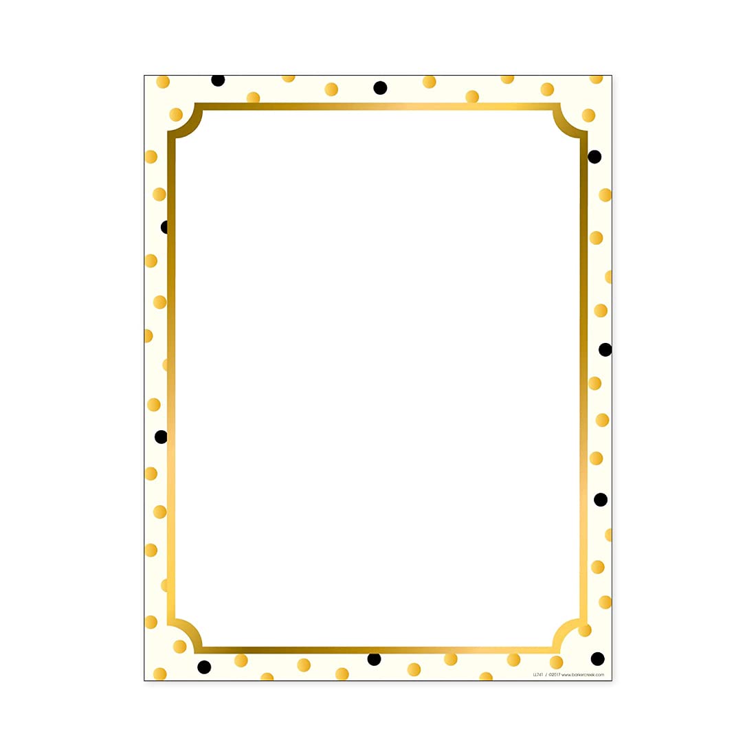 Barker Creek Gold Decorative Printer Paper - 8.5” x 11” Designer Computer Paper for Home, School & Office - 50 Sheets per Package - Perfect for Invitations, Letters & Craft Projects