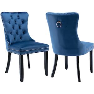 D-1 Blue Velvet, Wood Legs