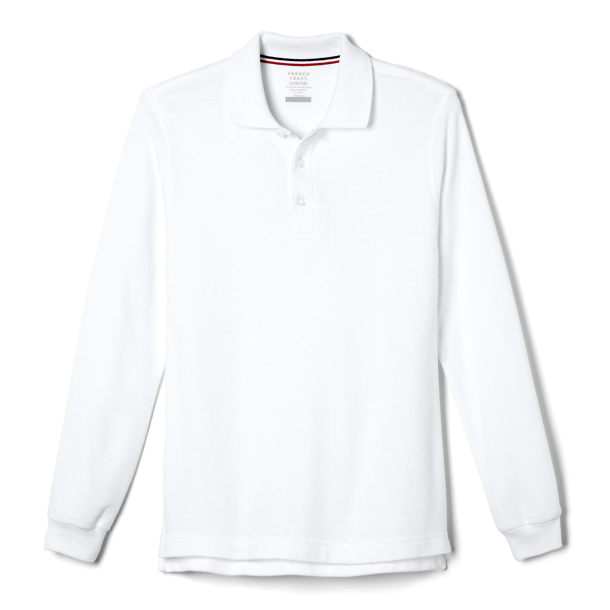 French Toast Pique Polo School Uniform Shirt - Long Sleeve Button Down for Boys & Girls - Comfortable Dress Code for Classroom & School Events