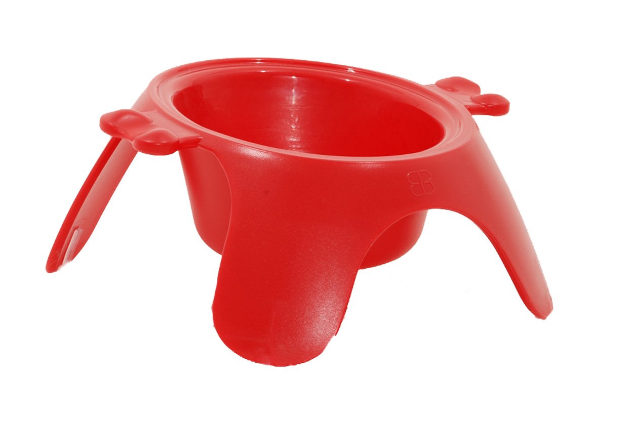 Elevated Yoga Pet Bowl for Small Dogs & Cats - Red Non-Slip Raised Feeder - Perfect for Mealtime Comfort & Joint Health