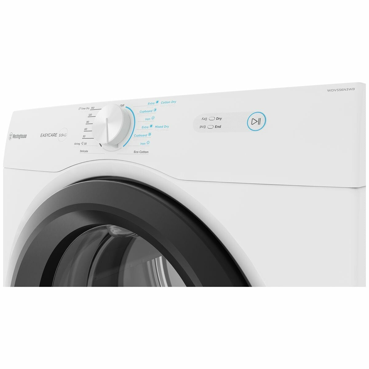 Westinghouse 5.5kg Vented Clothes Dryer WDV556N3WB - Compact & Energy Efficient Laundry Solution for Apartments, Dorms & Small Homes