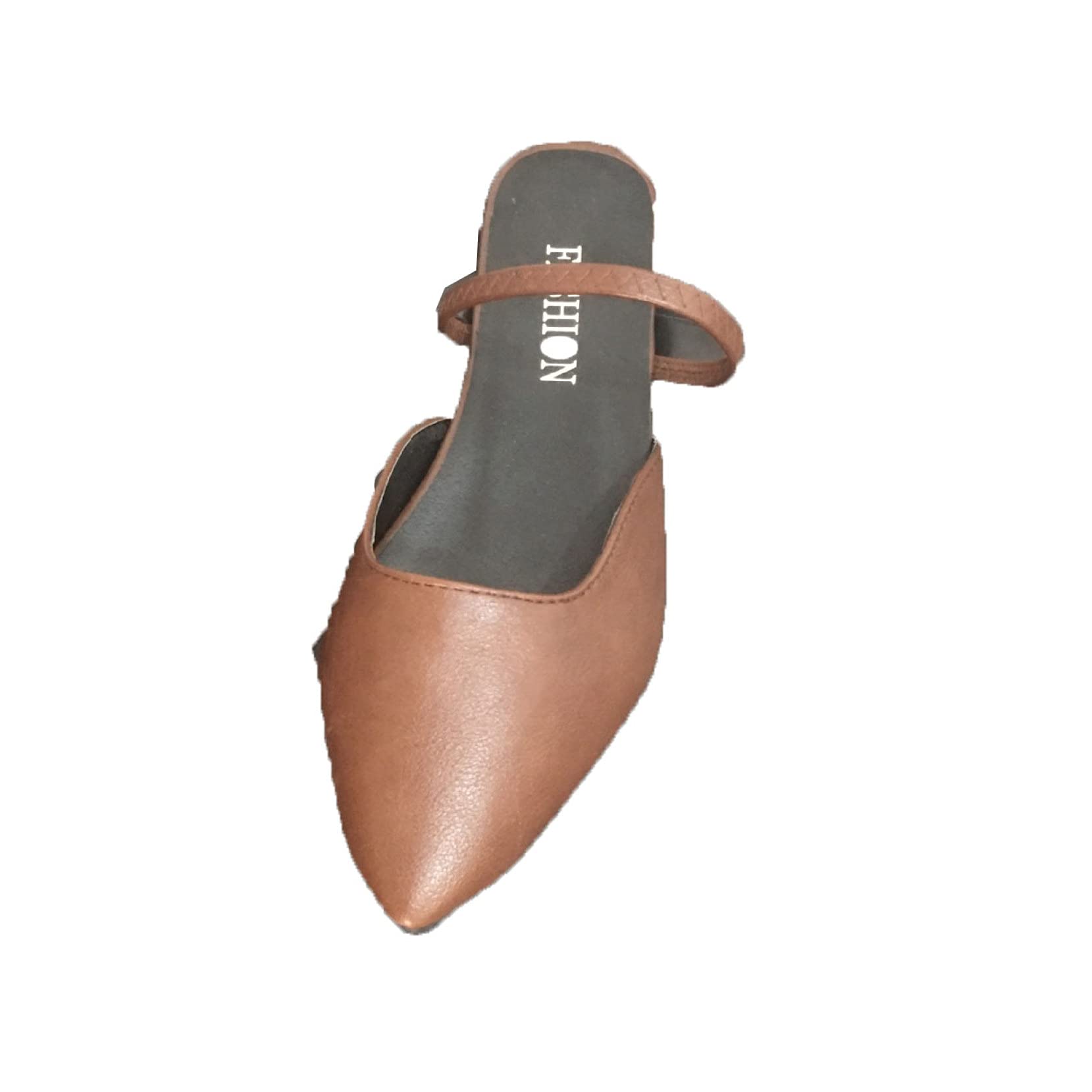 Women's Stylish Closed Toe Mule Shoes - Comfortable Slip-On Flats for Indoor & Outdoor Wear - Lightweight Casual Slippers for Home, Office, and Walking