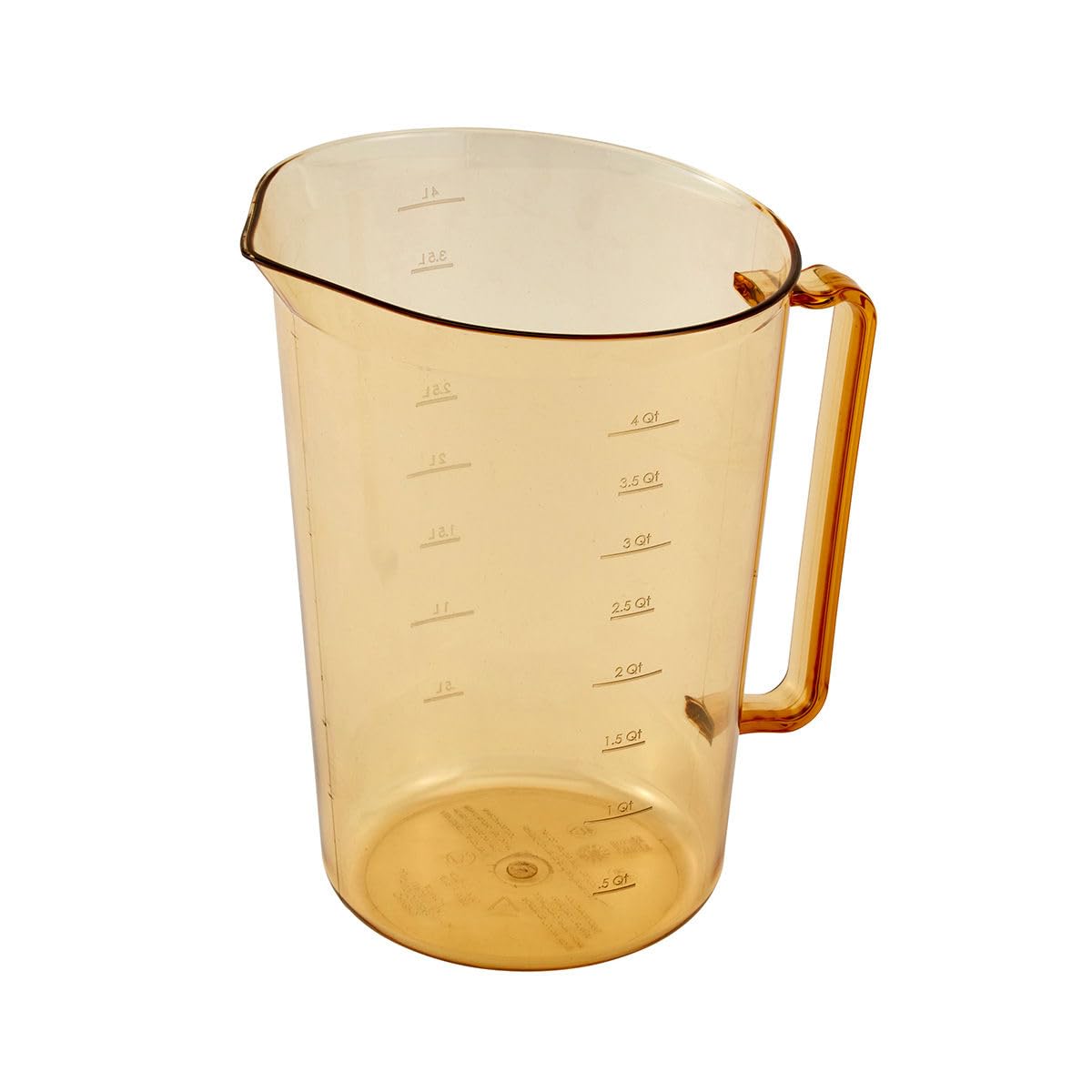 Cambro 400MCH150 4-Quart High Heat Resistant Measuring Cup - Amber Color - Perfect for Baking, Cooking & Food Prep - Commercial & Home Kitchen Use
