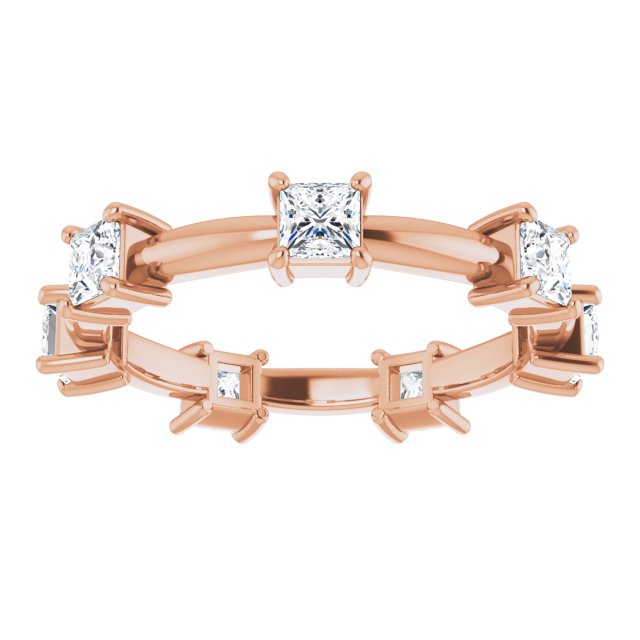 1.26 Carat Princess Cut Diamond Eternity Band Ring for Women - Perfect for Weddings, Anniversaries & Special Occasions