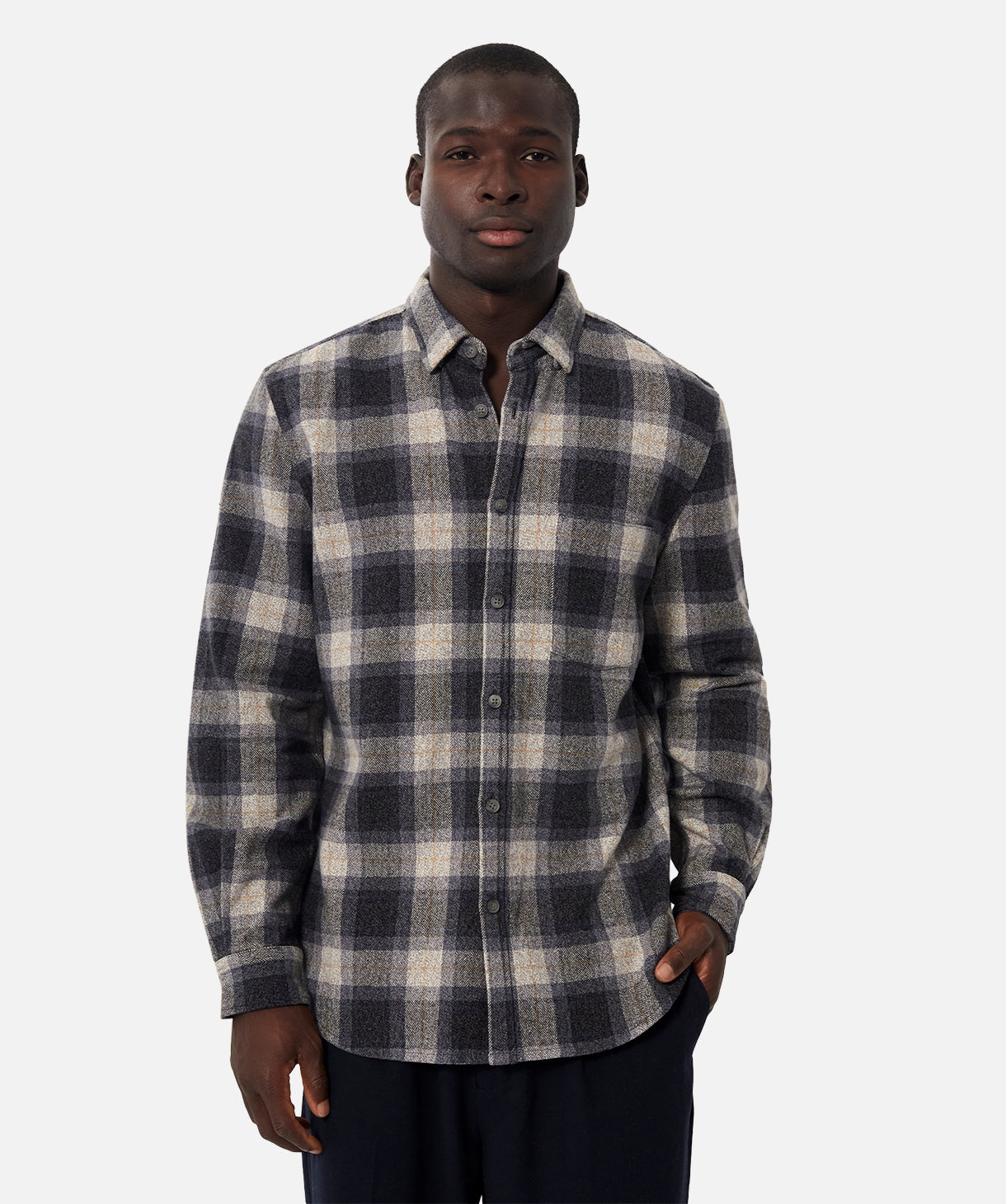 The Woodstock Long Sleeve Shirt for Men - Navy Multi Color Plaid Flannel Shirt | Casual Wear, Outdoor Activities & Layering