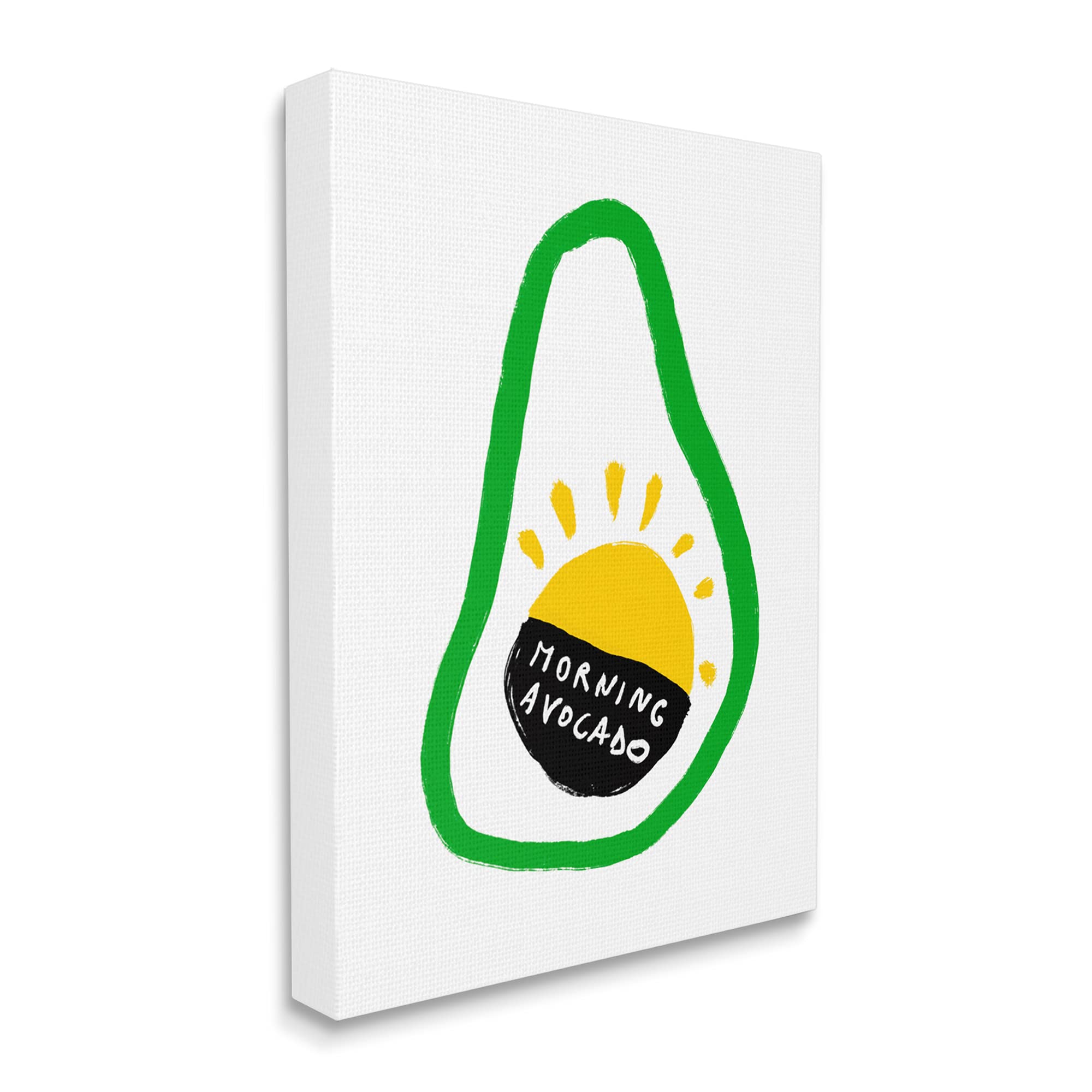 Stupell Industries Modern Abstract Avocado Sunrise Canvas Wall Art - 36