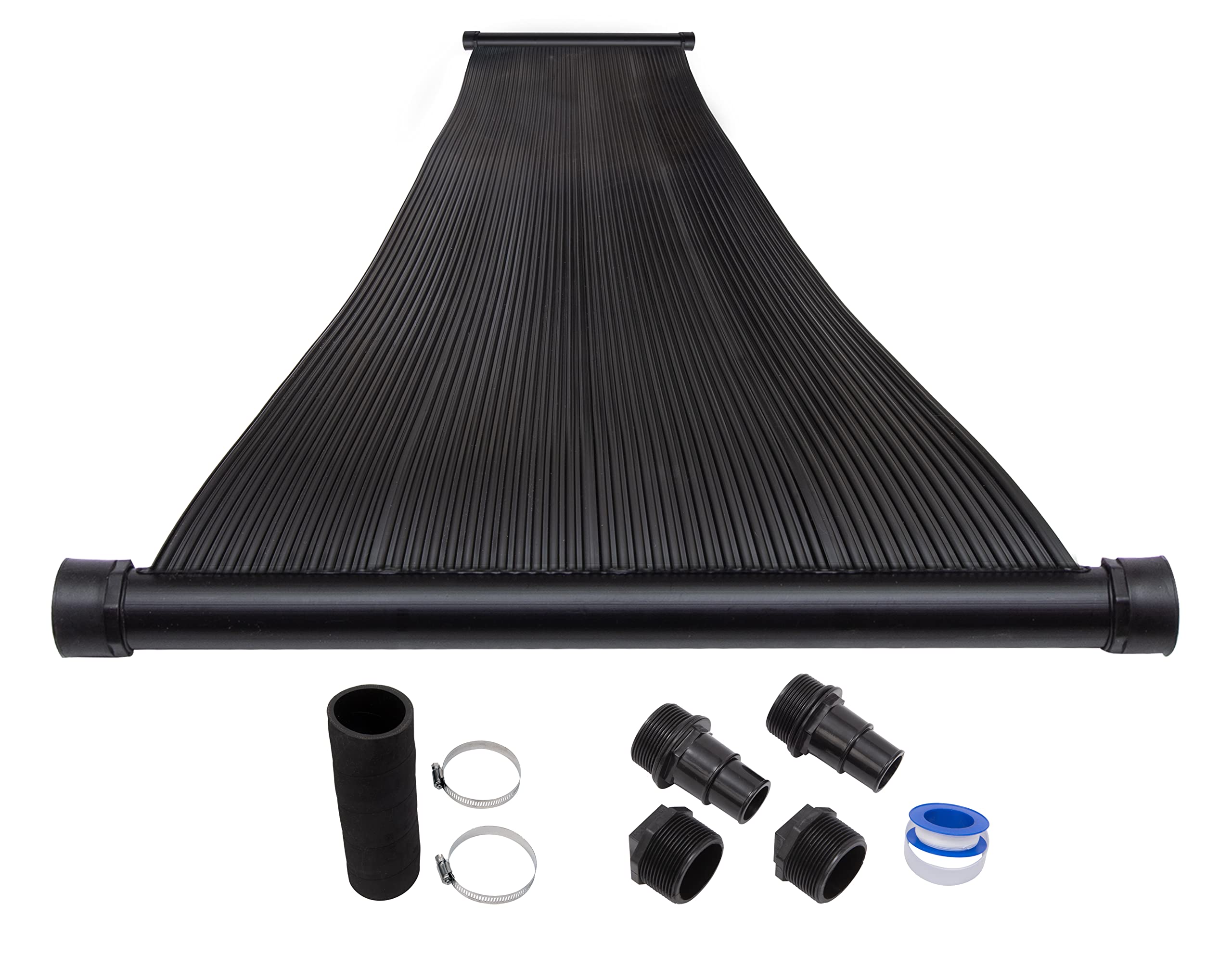 **SunQuest Economy Solar Pool Heater Panel - 2ft x 10ft Collector with Add-On Kit - DIY Solar Water Heater for Above Ground & Seasonal Pools - UV Resistant - Perfect for Backyard, Inflatable & Small Pools**