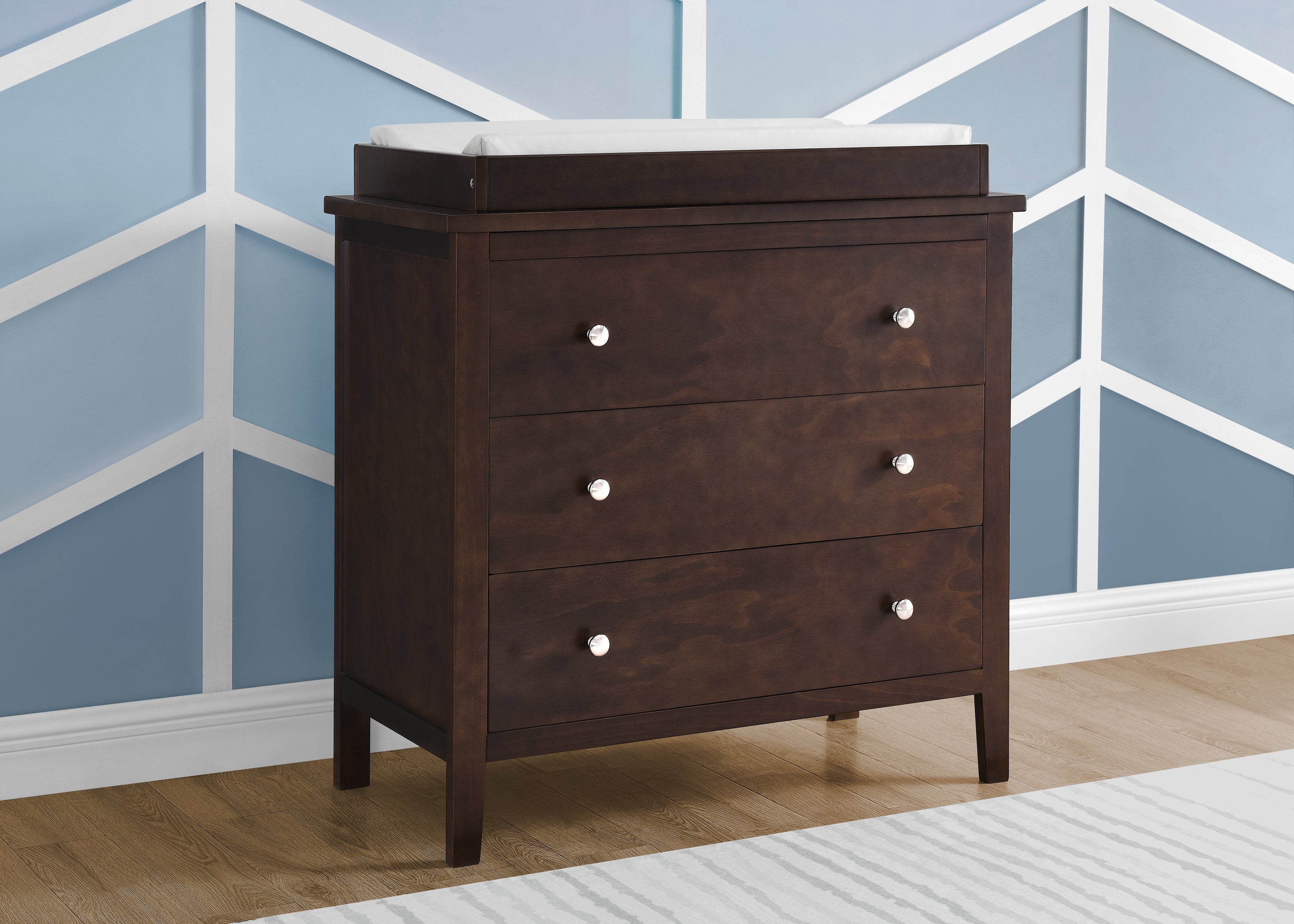 Campbell 3 Drawer Dresser - Wooden Chest of Drawers for Bedroom Storage, Organizer for Clothes & Accessories | Perfect for Home, Dorm, Nursery & Office Organization