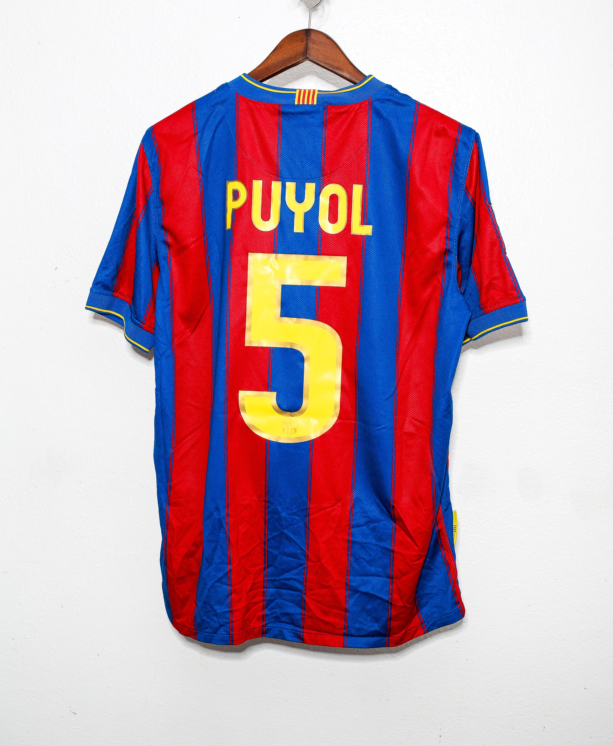 Authentic 2009 FC Barcelona Home Jersey #5 Puyol - Official Replica Soccer Shirt (Large) - Perfect for Match Days, Fan Events & Collectors