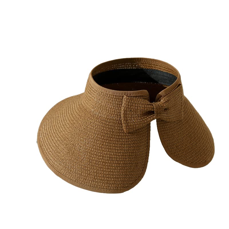 Women's Summer Sun Hat - Wide Brim Straw Hat for UV Protection, Foldable & Lightweight for Beach, Outdoor, and Travel - Elegant Bow Design