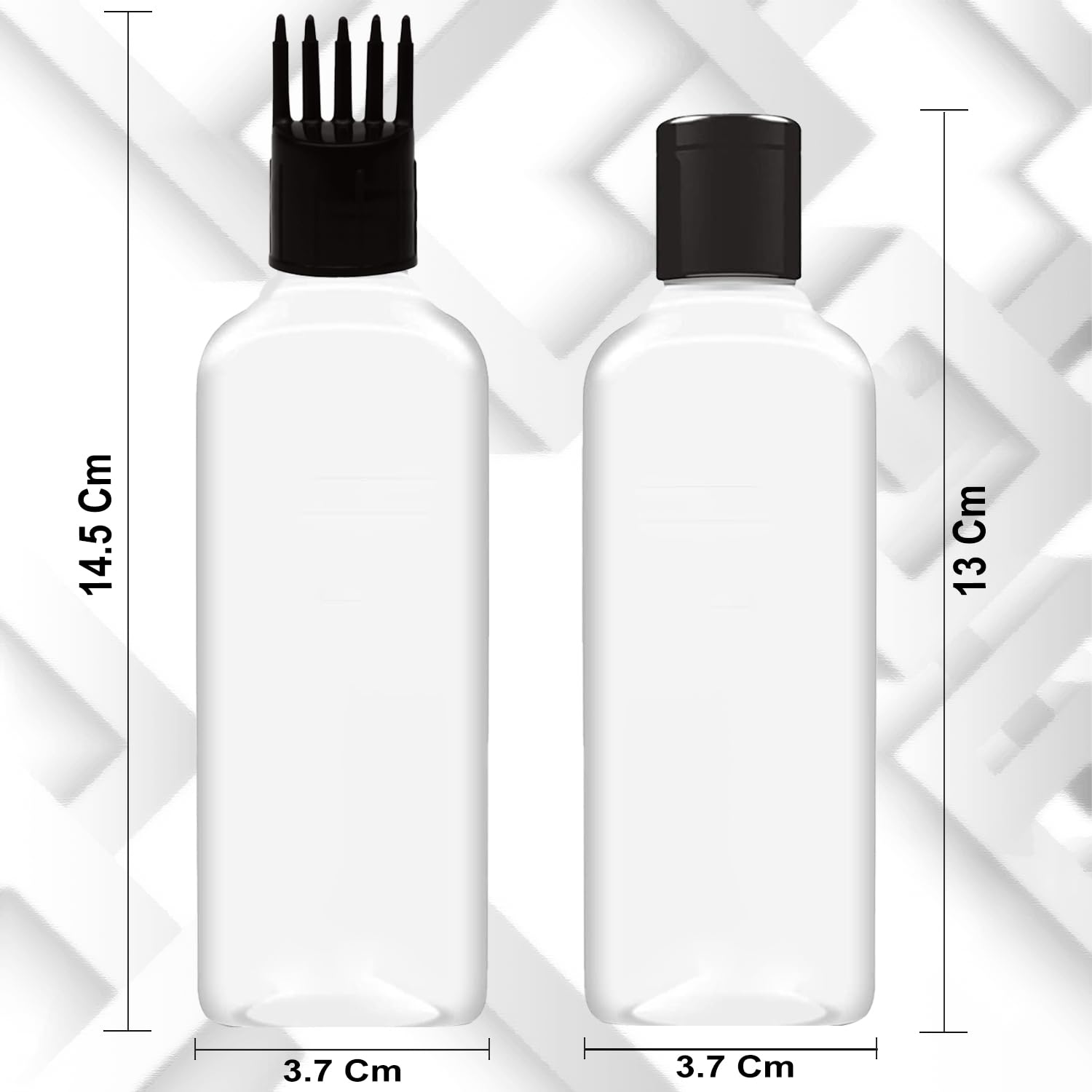 HUNCHA 120ml Hair Root Applicator Bottle with Comb Cap - Scalp Treatment for Hair Oil, Shampoo & Medicine - Hair Growth Accessories (Pack of 2) - Perfect for At-Home Hair Care & Salon Treatments