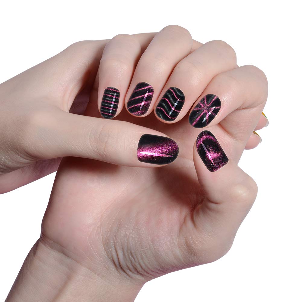 11-Piece Nail Magnet Tool Kit for Cat Eye Gel Polish - Magnetic Plate, Pen & Wand for DIY 3D Magnetic Nail Art | Perfect for Salon, Home Manicures & Nail Design Enthusiasts