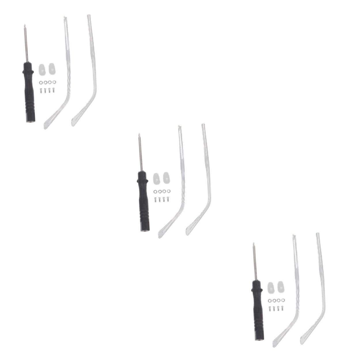SOLUSTRE 3 Pairs Glasses Accessories Kit - Eyeglass Holder, Sunglasses Replacement Parts, Temple Hinge Buttons & Ear Clips - Perfect for Eyewear Repair & Organization at Home, Office or Travel