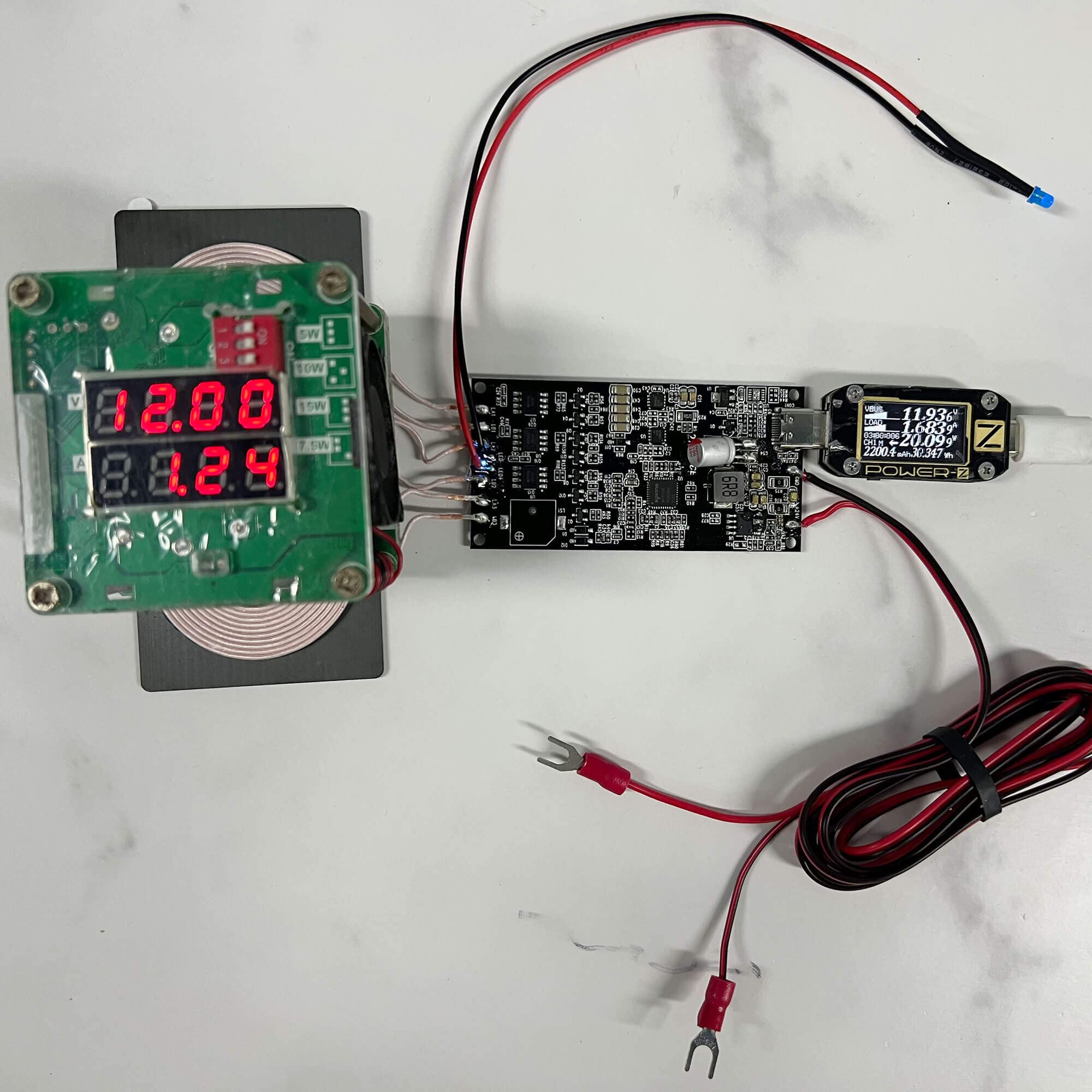 15W High Power 3-Coil Wireless Charger Circuit Board - 12-24V Input for DIY Car, Truck & RV Wireless Charging | Perfect for On-the-Go Charging in Vehicles & Mobile Workspaces