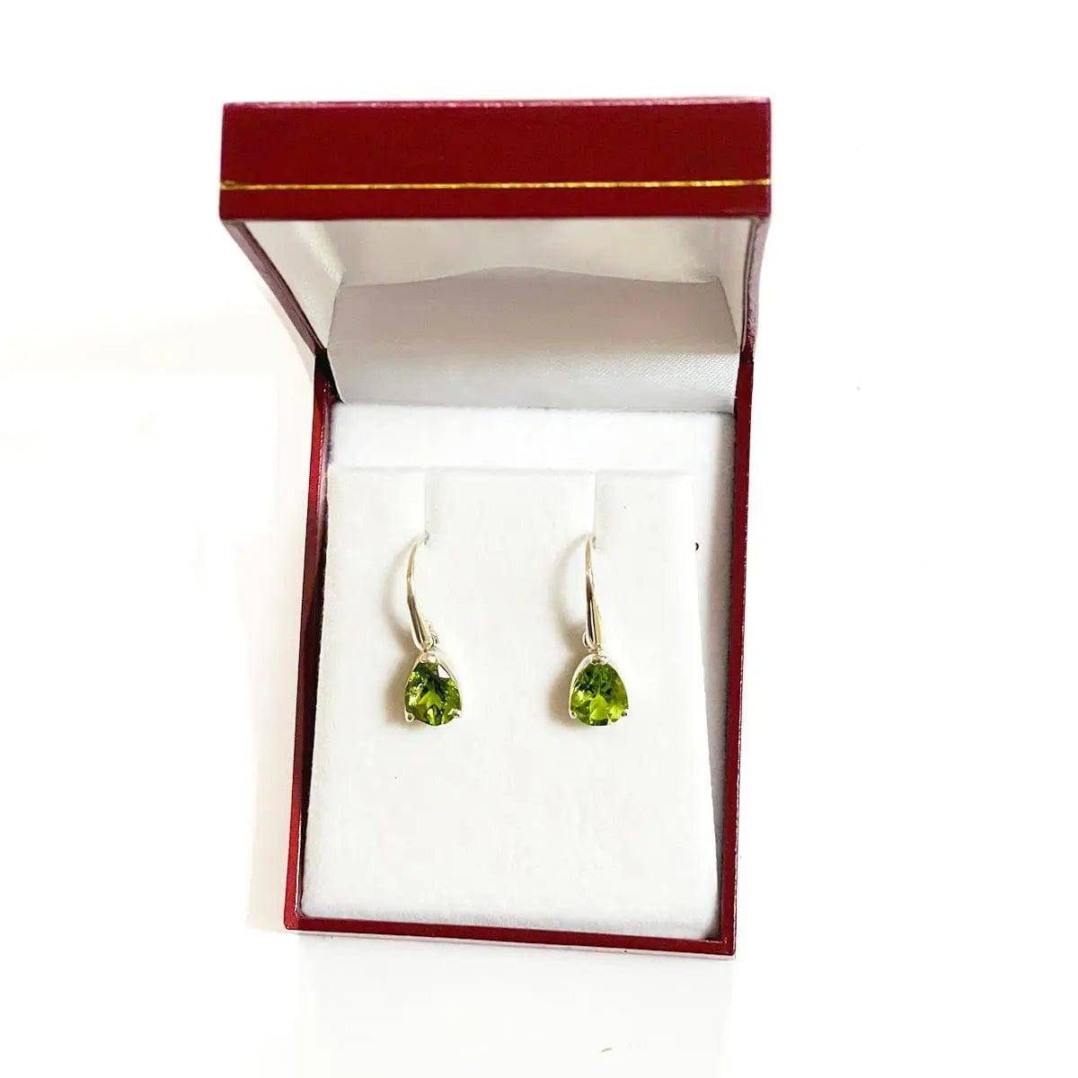 Peridot Sterling Silver Earrings for Women - Dainty Green Gemstone Jewelry - Perfect for Everyday Wear, Gift Giving & Special Occasions