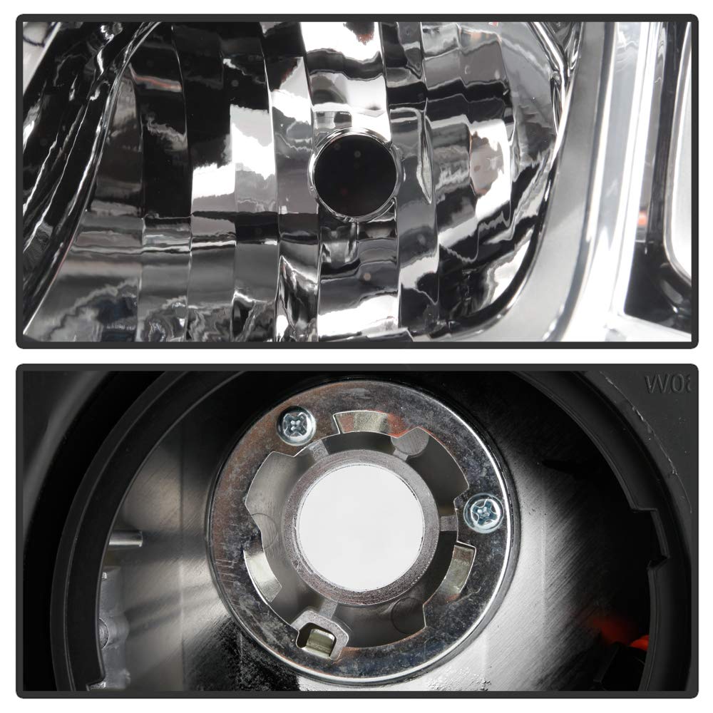 ACANII Chrome Housing OE Style Projector Headlights for 2016-2017 Chevy Equinox - Complete Pair Set (Left+Right) | Upgrade Your Vehicle's Lighting for Night Driving & Enhanced Visibility