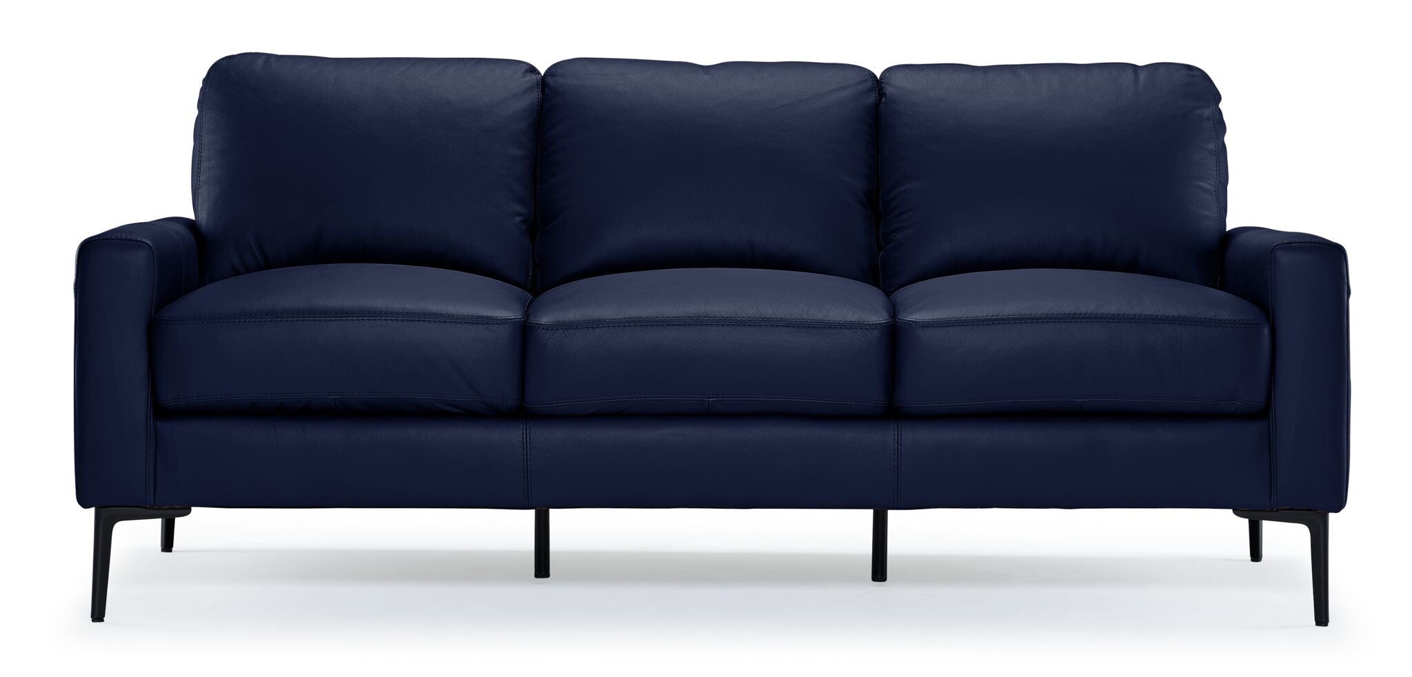Premium Chito Genuine Leather Sofa in Navy Blue – Luxurious Comfort for Living Room, Lounge & Office Spaces